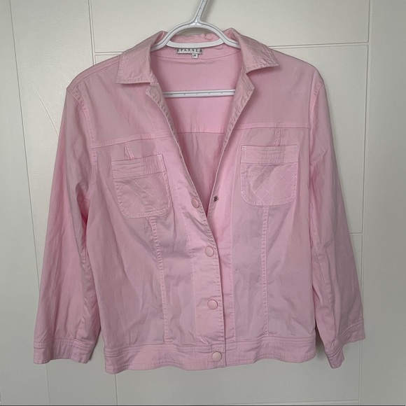 Vintage Pink Spanner Brand Snap Up Jacket wPockets - Picture 4 of 11